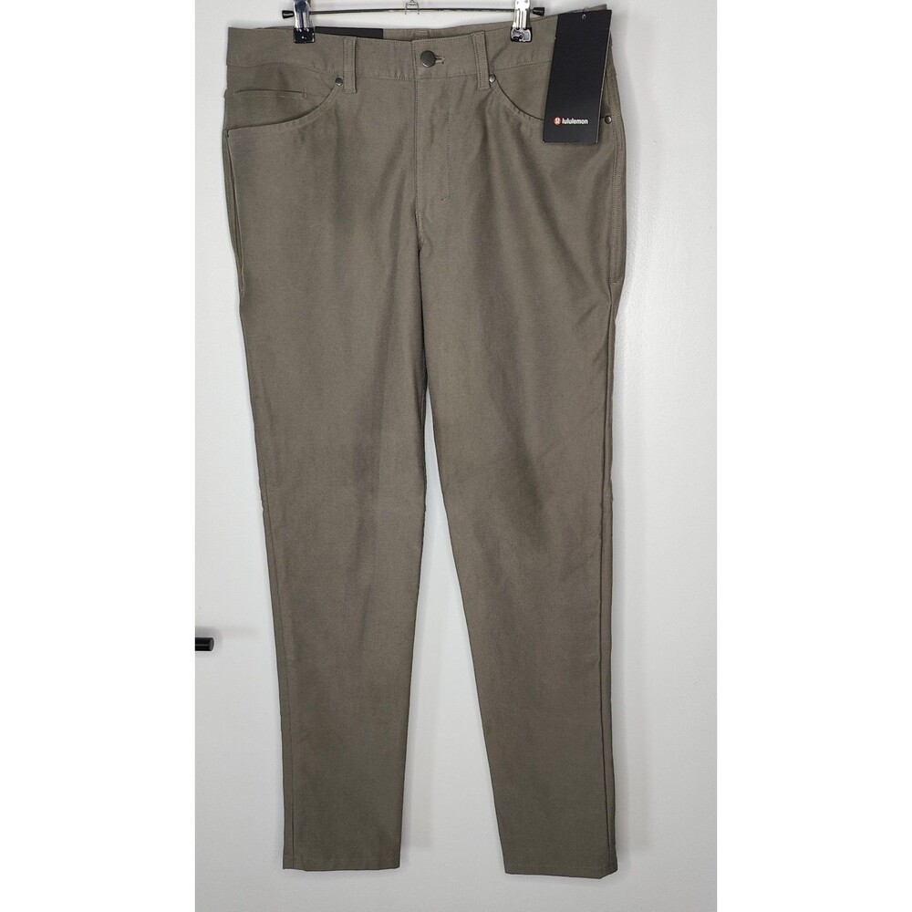 Lululemon ABC Pant Slim 33x33 Dark Olive Utilitech NWT $128 5 Pocket Mens (READ)